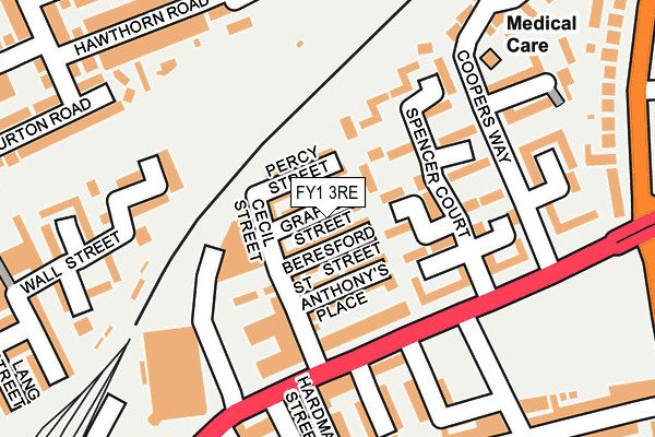 FY1 3RE map - OS OpenMap – Local (Ordnance Survey)