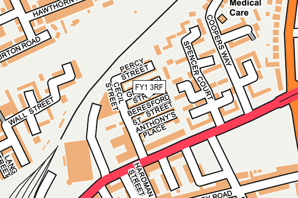 FY1 3RF map - OS OpenMap – Local (Ordnance Survey)