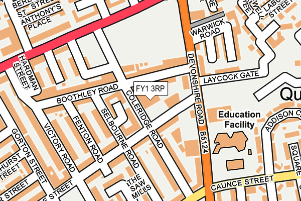 FY1 3RP map - OS OpenMap – Local (Ordnance Survey)