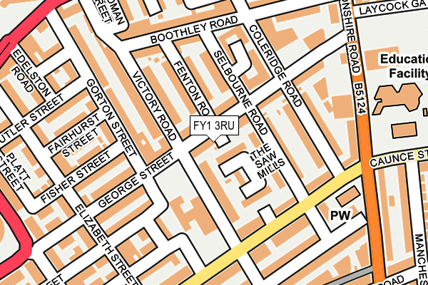 FY1 3RU map - OS OpenMap – Local (Ordnance Survey)