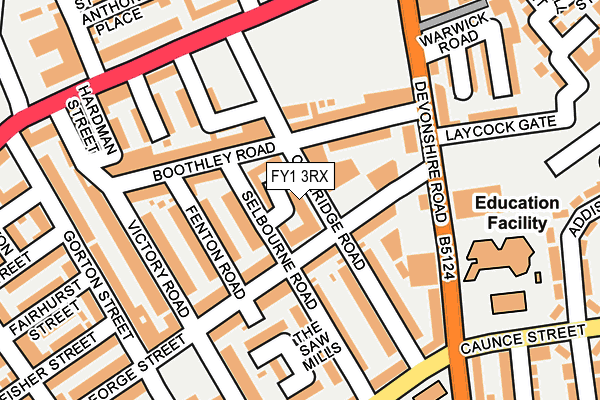 FY1 3RX map - OS OpenMap – Local (Ordnance Survey)