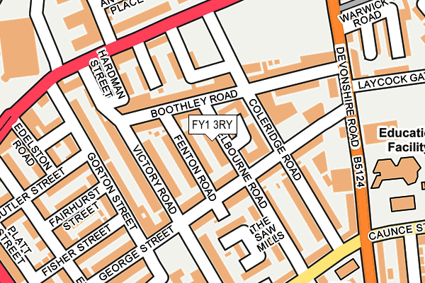 FY1 3RY map - OS OpenMap – Local (Ordnance Survey)