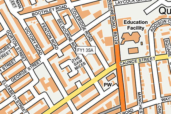 FY1 3SA map - OS OpenMap – Local (Ordnance Survey)