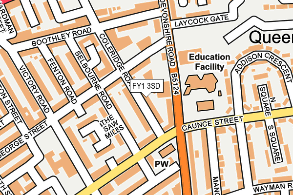 FY1 3SD map - OS OpenMap – Local (Ordnance Survey)