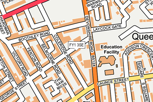FY1 3SE map - OS OpenMap – Local (Ordnance Survey)