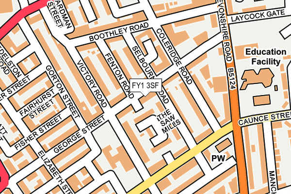 FY1 3SF map - OS OpenMap – Local (Ordnance Survey)