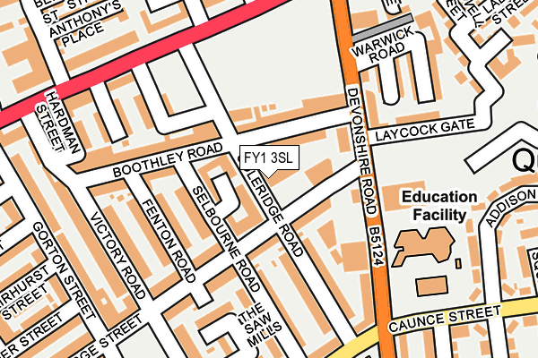 FY1 3SL map - OS OpenMap – Local (Ordnance Survey)