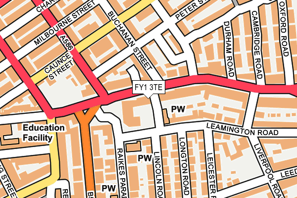 FY1 3TE map - OS OpenMap – Local (Ordnance Survey)