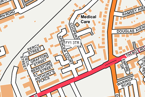 FY1 3TR map - OS OpenMap – Local (Ordnance Survey)