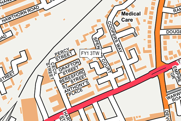 FY1 3TW map - OS OpenMap – Local (Ordnance Survey)