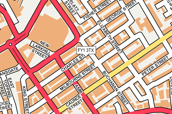 FY1 3TX map - OS OpenMap – Local (Ordnance Survey)