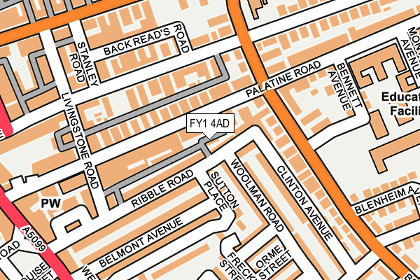 FY1 4AD map - OS OpenMap – Local (Ordnance Survey)
