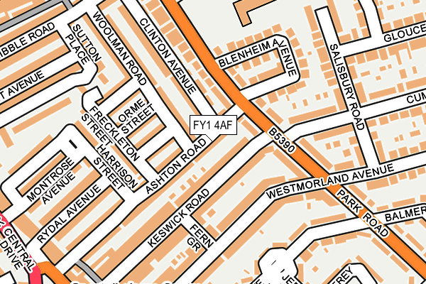 FY1 4AF map - OS OpenMap – Local (Ordnance Survey)