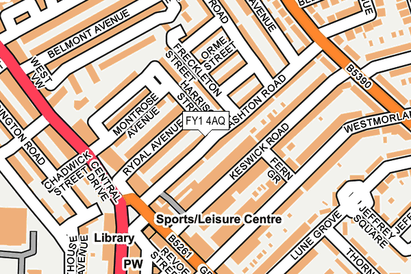 FY1 4AQ map - OS OpenMap – Local (Ordnance Survey)