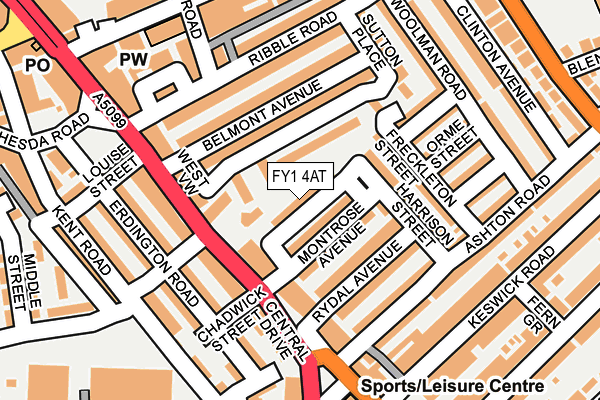 FY1 4AT map - OS OpenMap – Local (Ordnance Survey)