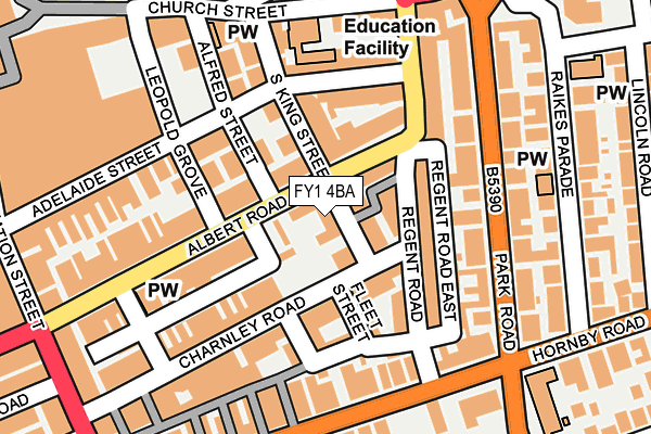 FY1 4BA map - OS OpenMap – Local (Ordnance Survey)