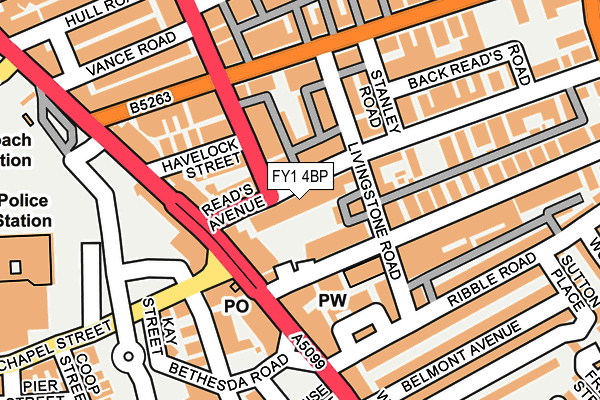 FY1 4BP map - OS OpenMap – Local (Ordnance Survey)