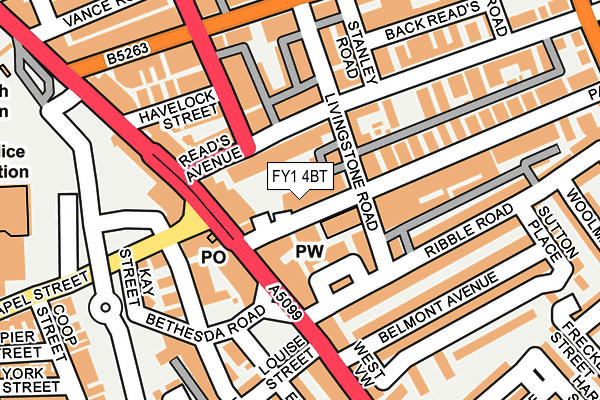 FY1 4BT map - OS OpenMap – Local (Ordnance Survey)