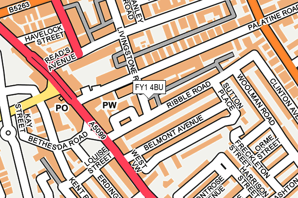 FY1 4BU map - OS OpenMap – Local (Ordnance Survey)