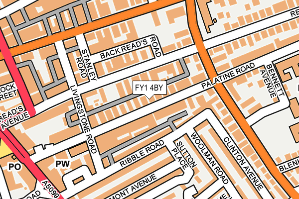 FY1 4BY map - OS OpenMap – Local (Ordnance Survey)