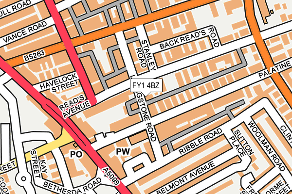 FY1 4BZ map - OS OpenMap – Local (Ordnance Survey)