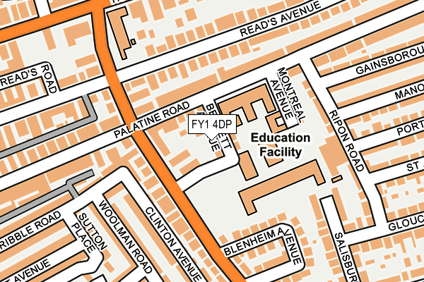 FY1 4DP map - OS OpenMap – Local (Ordnance Survey)