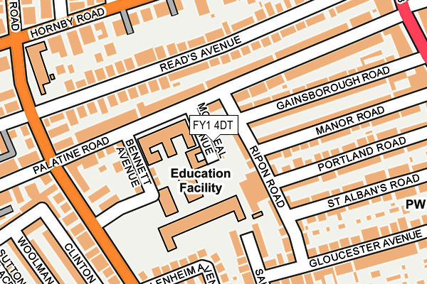 FY1 4DT map - OS OpenMap – Local (Ordnance Survey)