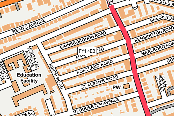 FY1 4EB map - OS OpenMap – Local (Ordnance Survey)