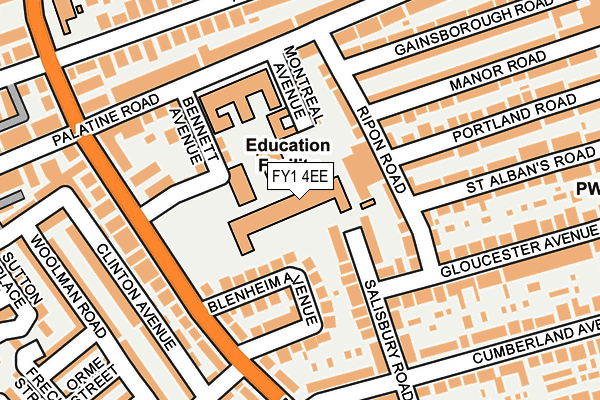 FY1 4EE map - OS OpenMap – Local (Ordnance Survey)