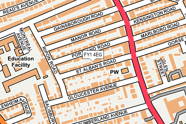 FY1 4EG map - OS OpenMap – Local (Ordnance Survey)