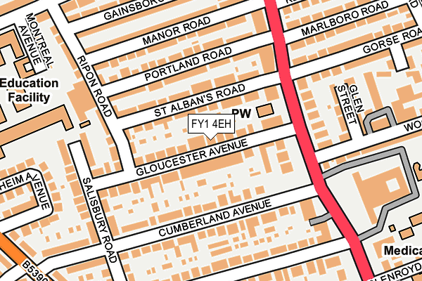 FY1 4EH map - OS OpenMap – Local (Ordnance Survey)