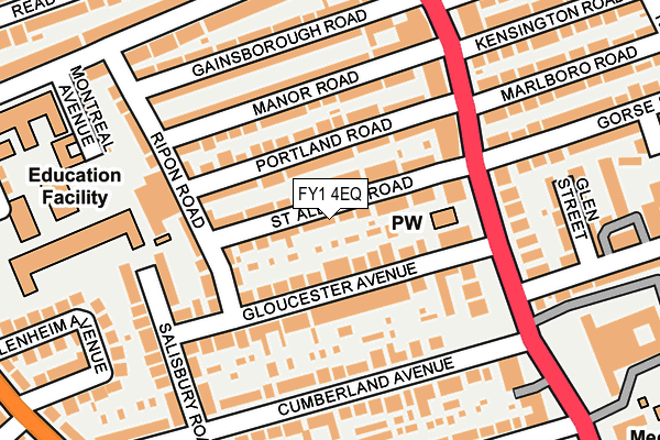 FY1 4EQ map - OS OpenMap – Local (Ordnance Survey)