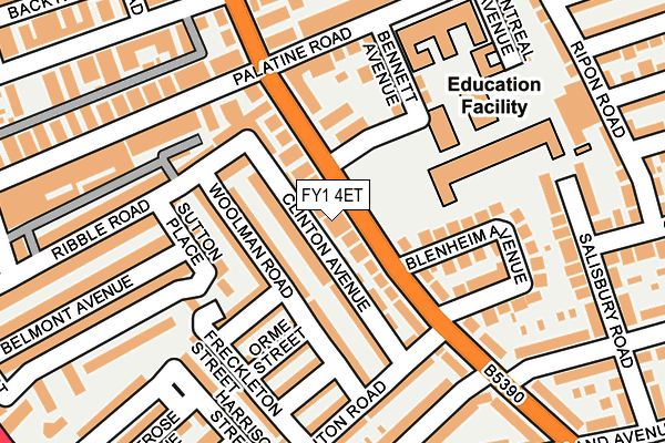 FY1 4ET map - OS OpenMap – Local (Ordnance Survey)