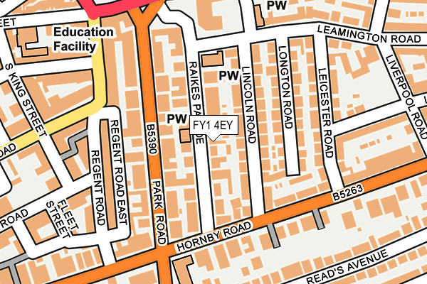 FY1 4EY map - OS OpenMap – Local (Ordnance Survey)