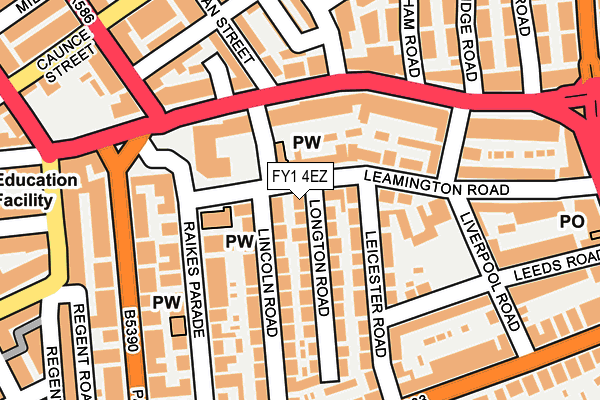 FY1 4EZ map - OS OpenMap – Local (Ordnance Survey)