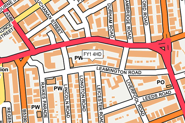 FY1 4HD map - OS OpenMap – Local (Ordnance Survey)
