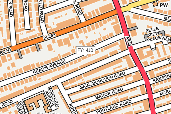 FY1 4JD map - OS OpenMap – Local (Ordnance Survey)