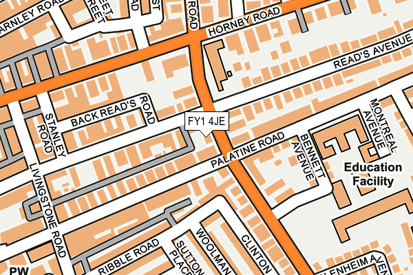 FY1 4JE map - OS OpenMap – Local (Ordnance Survey)