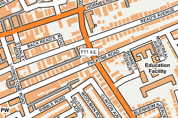 FY1 4JL map - OS OpenMap – Local (Ordnance Survey)