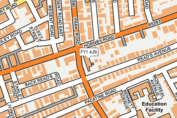 FY1 4JN map - OS OpenMap – Local (Ordnance Survey)