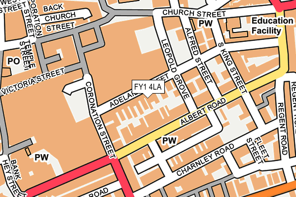 FY1 4LA map - OS OpenMap – Local (Ordnance Survey)