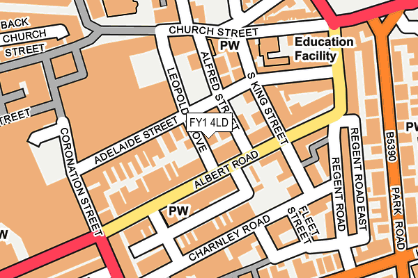 FY1 4LD map - OS OpenMap – Local (Ordnance Survey)