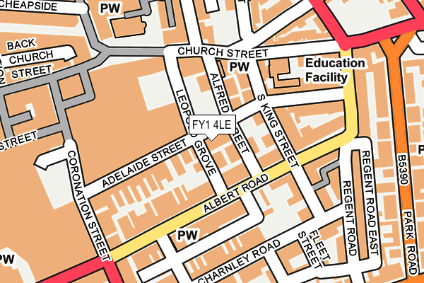 FY1 4LE map - OS OpenMap – Local (Ordnance Survey)