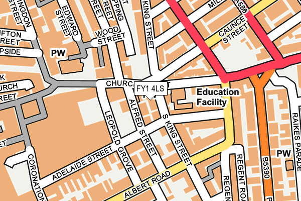 FY1 4LS map - OS OpenMap – Local (Ordnance Survey)