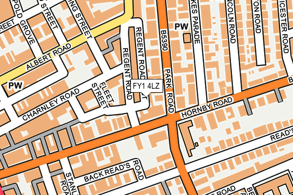 FY1 4LZ map - OS OpenMap – Local (Ordnance Survey)