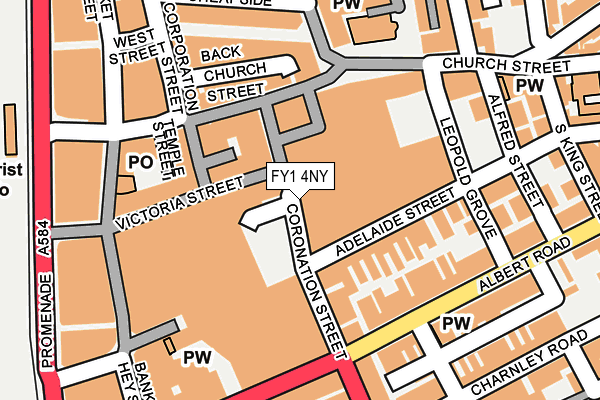 FY1 4NY map - OS OpenMap – Local (Ordnance Survey)