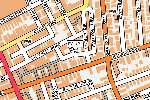 FY1 4PJ map - OS OpenMap – Local (Ordnance Survey)