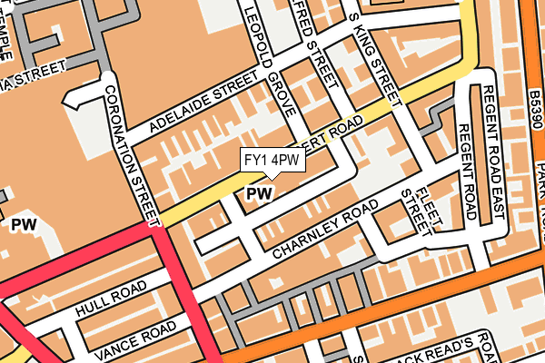 FY1 4PW map - OS OpenMap – Local (Ordnance Survey)