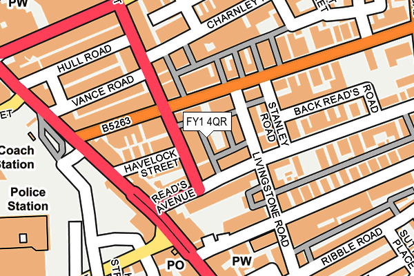 FY1 4QR map - OS OpenMap – Local (Ordnance Survey)