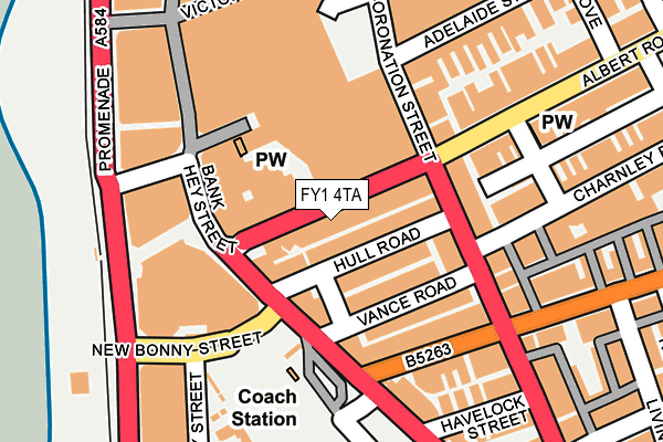 FY1 4TA map - OS OpenMap – Local (Ordnance Survey)